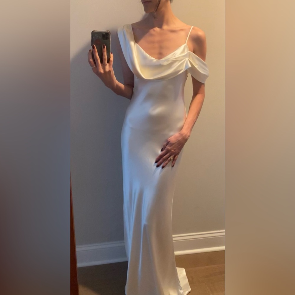 Reformation Ronda Silk Dress - Ivory